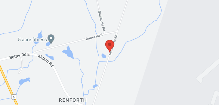 map of 1380 GLANCASTER Road